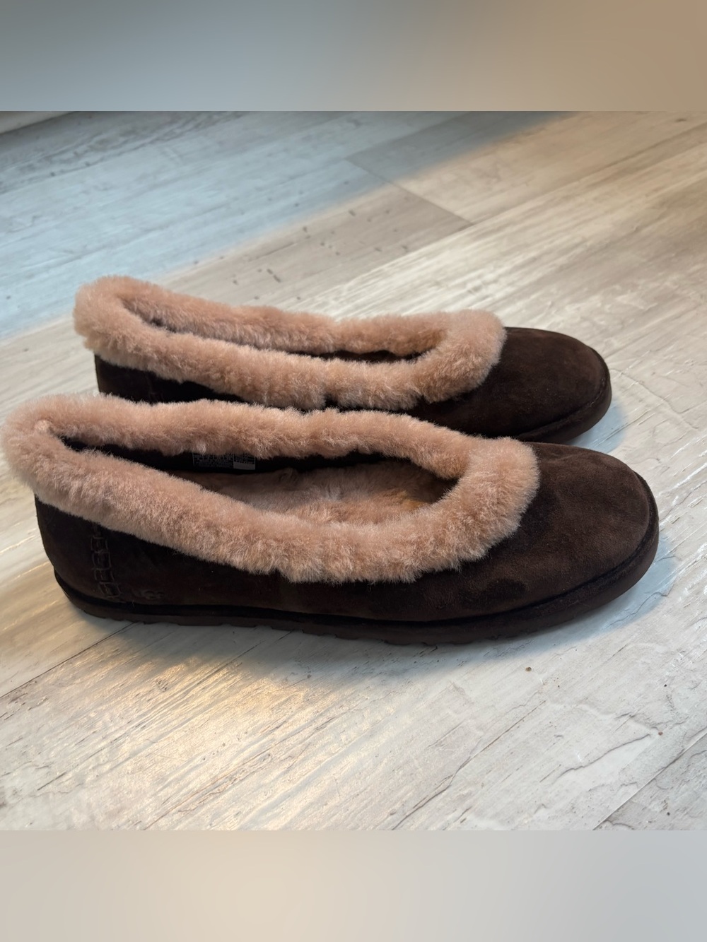 UGG Women's Zora Suede Ballet Flats in Dusted Cocoa Size 8